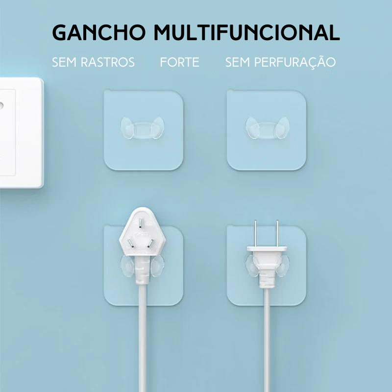 Gancho Multifuncional: De Alta Aderência Para Cozinha e Banheiro.